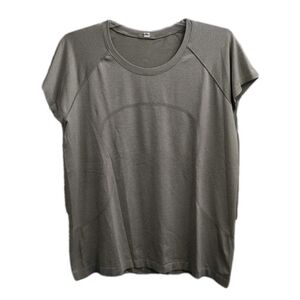 Lululemon Women 20 Swiftly Tech Crew T-shirt Tee Green Seamless Athletic Top